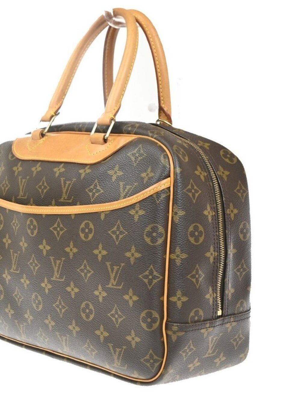 LOUIS VUITTON LV Logo Deauville Hand Bag Monogram Leather Brown M47270 75KC863 - Picture 2 of 16
